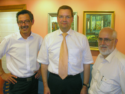 (from left to right.) Manuel Martnez, director of sales, Michael Fried, and John j...