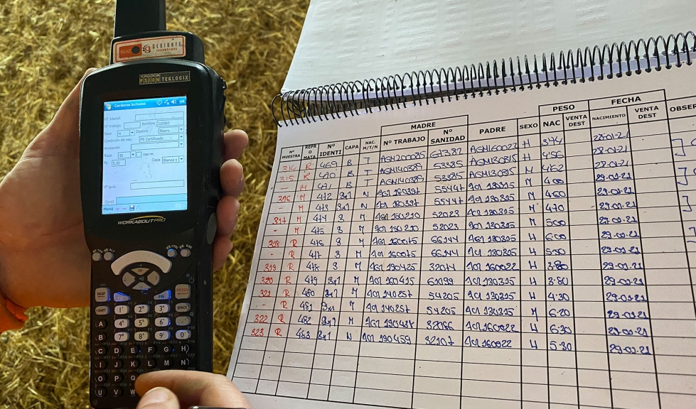 Monitorizaci�n de los datos de los corderos reci�n nacidos