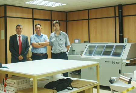 From left to right, Francesc Navarro, Manager, Orominavone Systems, and Enric Monrab and Gabriel Jimenez...