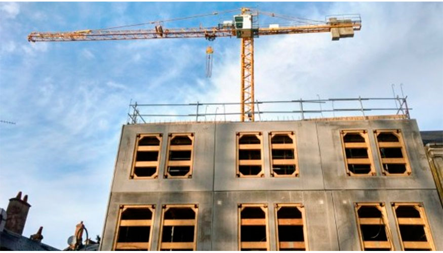 Construccin de edificio en Orleans, Francia