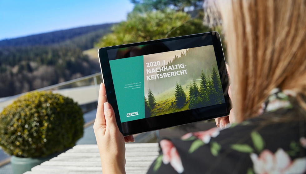 Informe de sostenibilidad de Arburg: el documento interactivo se puede consultar en el sitio web de Arburg