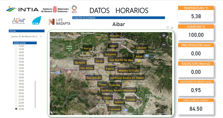 Imagen de una de las APPs que ha creado el INTIA como servicio para los agricultores