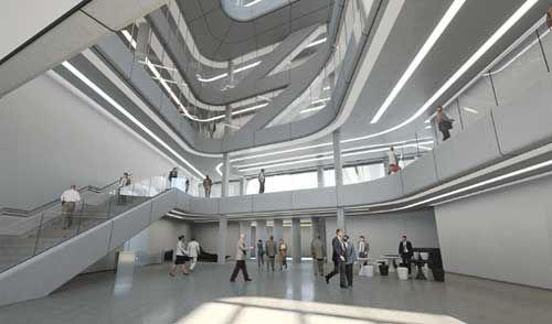 Plantas di�fanas, espacio abierto y vistas al mar, algunas de las caracter�sticas de la Torre Espiral