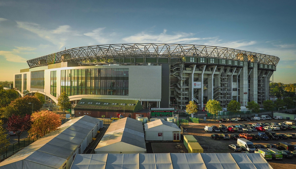 Vista frontal de la Grada Este del Estadio Twickenham