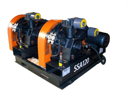 Compressor for high pressure, one of the components of the air line that provides the company