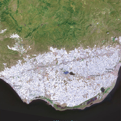 El 'mar de plstico' de Almera puede verse desde el espacio