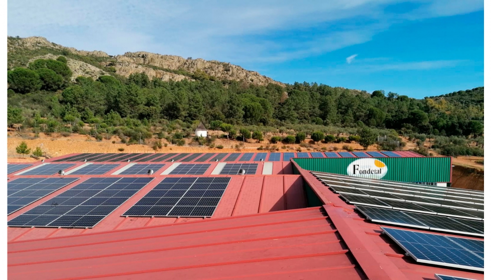 La instalacin de autoconsumo fotovoltaico est formada por 1.234 paneles solares ubicados en la cubierta de la fbrica de Talarrubias...