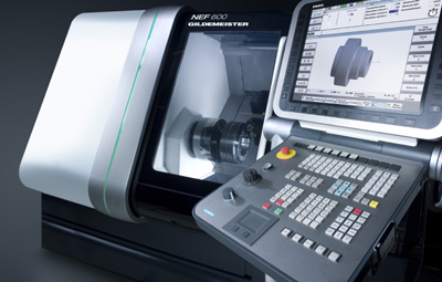 The new center of turning NEF 600 incorporates the new Ergoline control screen of 19 &quote;and 3D software