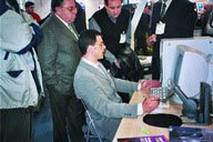 Aida conducted demonstrations of the &quote;touch&quote; software Freeform