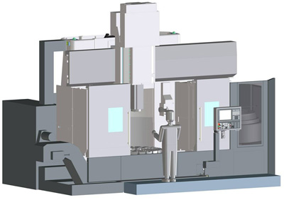 Vertical lathes VTM have a powerful head of milling and storage of tools like a machining center