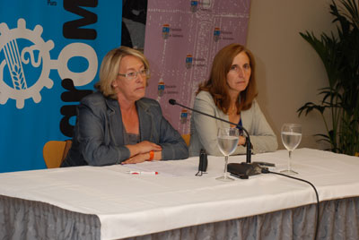 A la izquierda, la presidenta de Ifesa y la Diputacin de Salamanca, Isabel Jimnez, hace balance del certamen. Fuente: Agromaq...