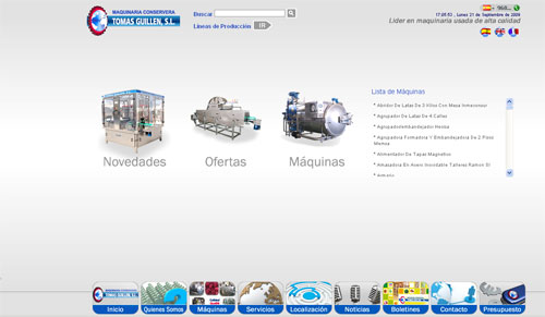 Nueva web de Maquinaria Tom�s Guill�n