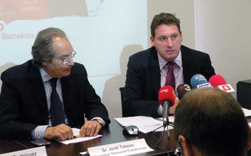 Jordi Toboso (izq.) y Luis Guardia durante su comparecencia ante la prensa