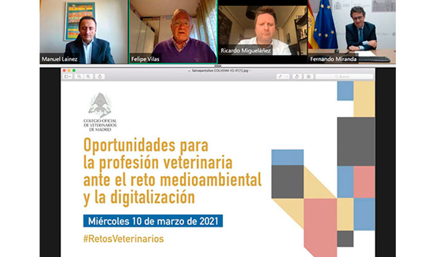 Imagen del webinar organizado por el Colegio de Veterinarios de Madrid