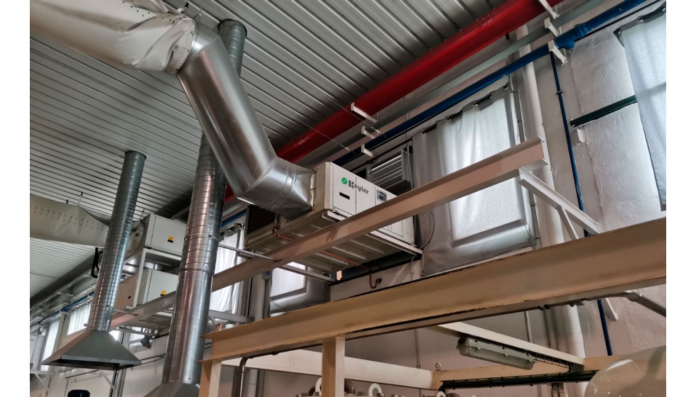 Equipo BdCF de Keyter climatizando una instalacin industrial