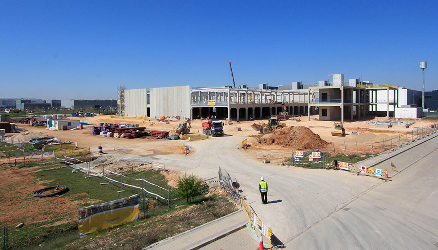 Progreso de la construccin de la expansin del campus de Data Center de Nabiax en Alcal de Henares (ADC2)