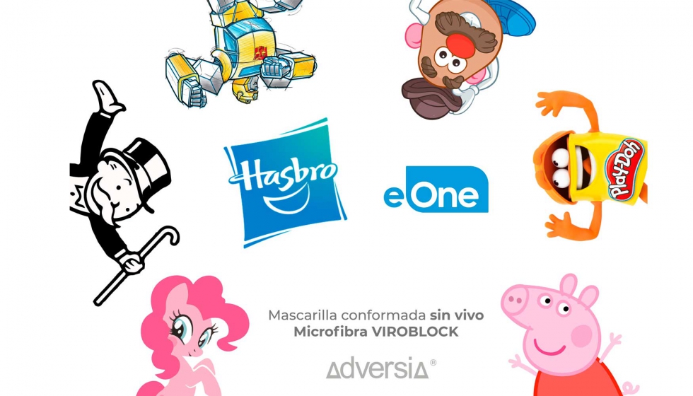 Las marcas de Hasbro estarn presentes en las mascarillas desarrolladas por Adversia