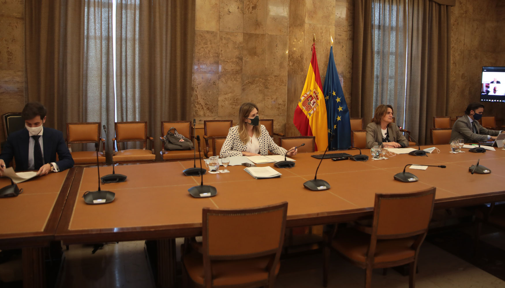 En la reunin participaron, como representantes institucionales, la ministra de Transicin Ecolgica y Reto Demogrfico...