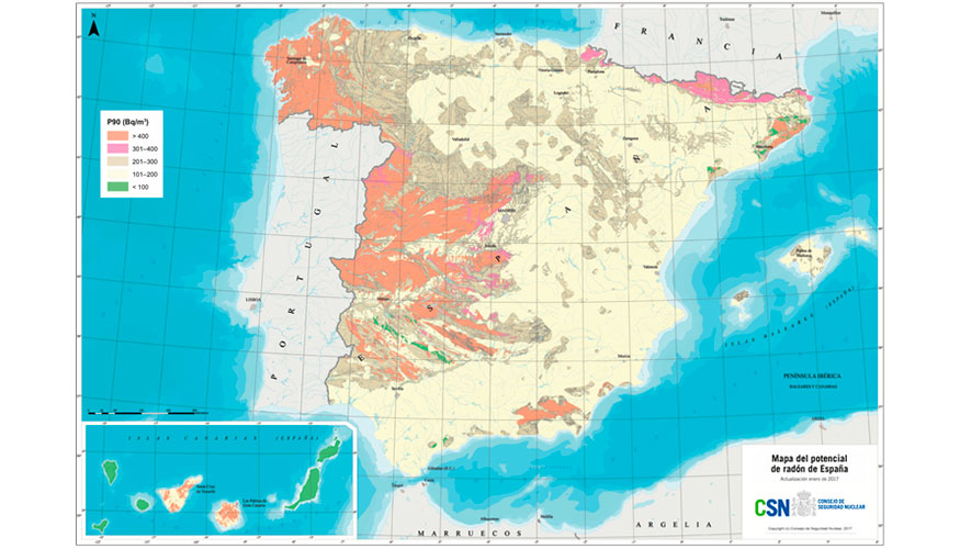 Mapa gas radn en Espaa