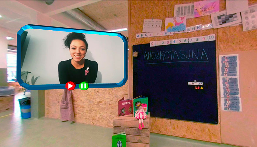 Ejemplo de cmo Skoobi permite crear proyectos de virtualizacin del aula en 360