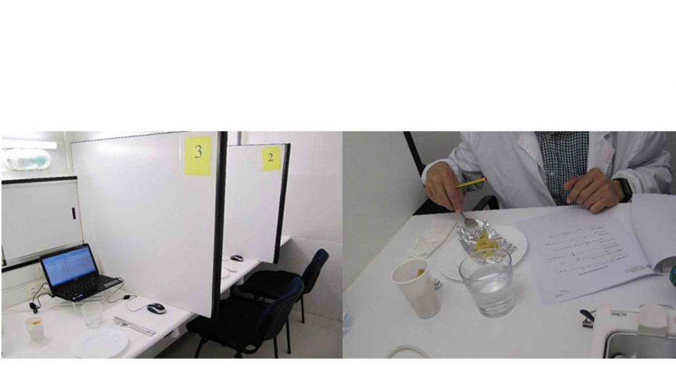 Fig. 4 Sala de catas y cabinas para el anlisis sensorial en la Universidad de Zaragoza