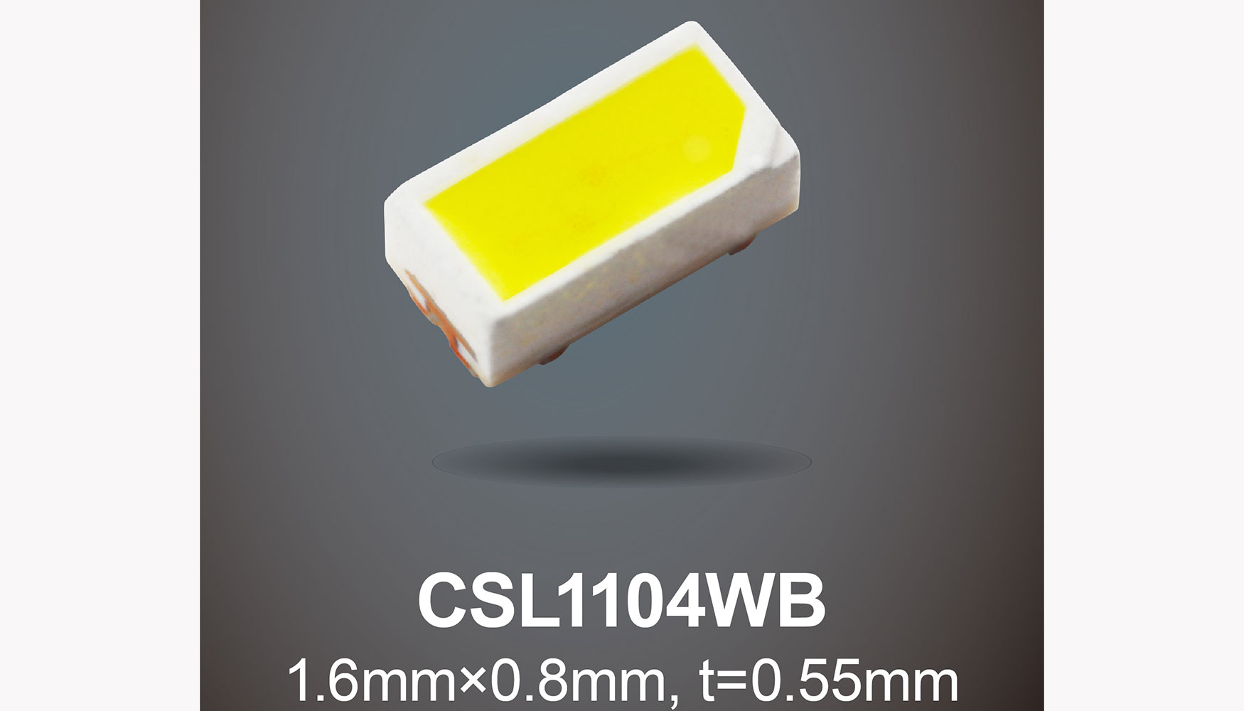 La serie CSL1104WB alcanza una alta intensidad luminosa de 2,0 cd en un tamao ultracompacto de 1608