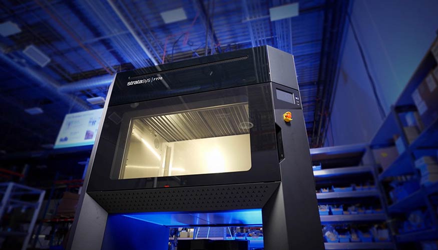 Nueva impresora F770 de Stratasys instalada en Sub-Zero Group, fabricante de electrodomsticos de lujo, para imprimir en 3D piezas muy grandes...