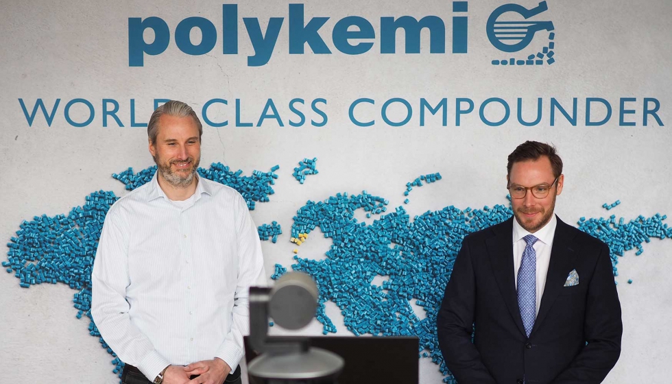 Martin Eriksson, Business controller, y Johan Hugoson, director general de Polykemi Inc...