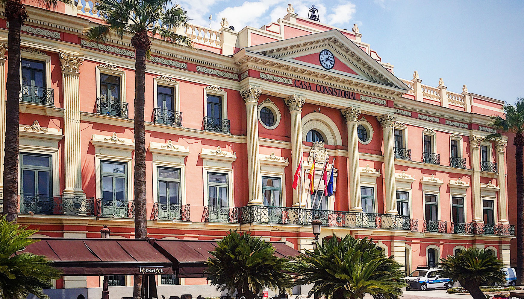 Imagen de la fachada del edificio del Ayuntamiento de Murcia. Foto: Julian David Prez Del Basto