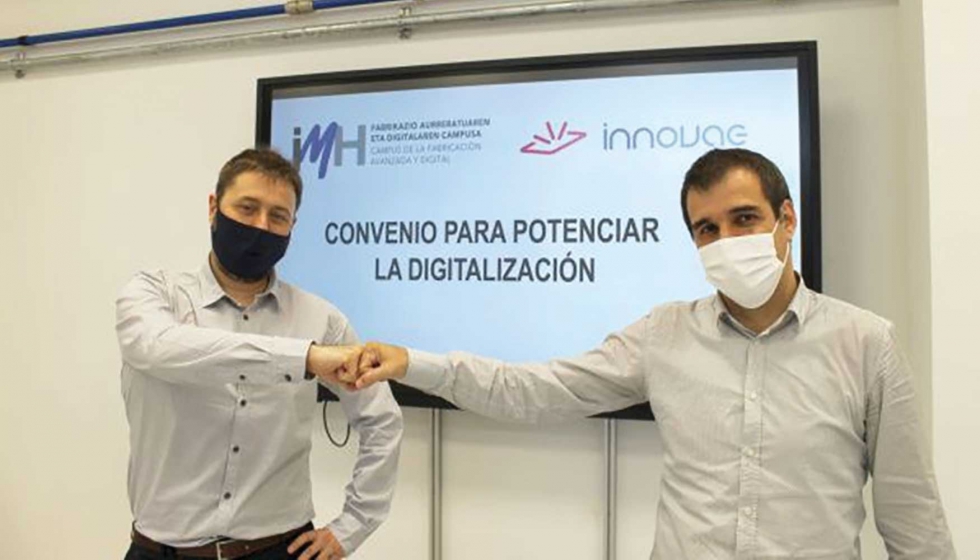Pablo Ayala (izq.), CEO de Innovae, e Ixaka Egurbide, director gerente del IMH, y fueron los responsables de firmar el acuerdo de colaboracin...