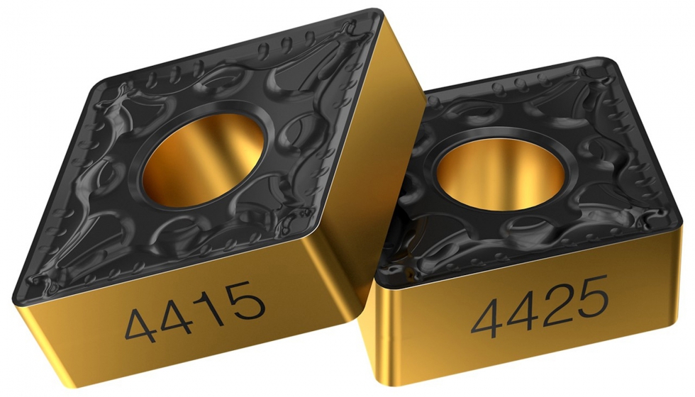 Sandvik Coromant incorpor dos nuevas calidades de plaquita de metal duro de alto rendimiento a su gama existente, GC4415 y GC4425...