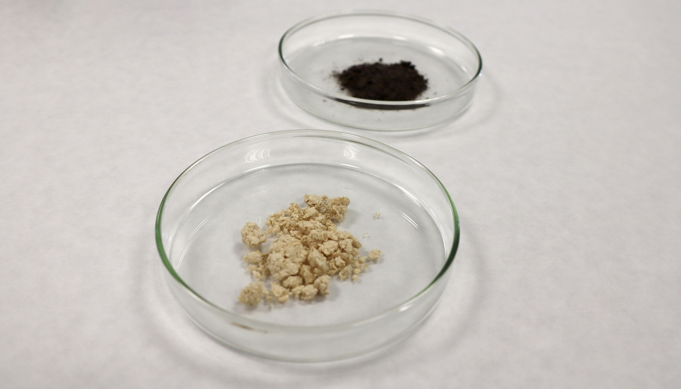 Muestras de biopolmeros de quitina con caractersticas similares a los materiales plsticos de quitina comerciales que han sido obtenidos por Itene...