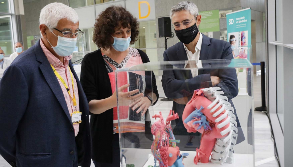 Momento de la inauguracin de la exposicin 3D Innovacin en Medicina