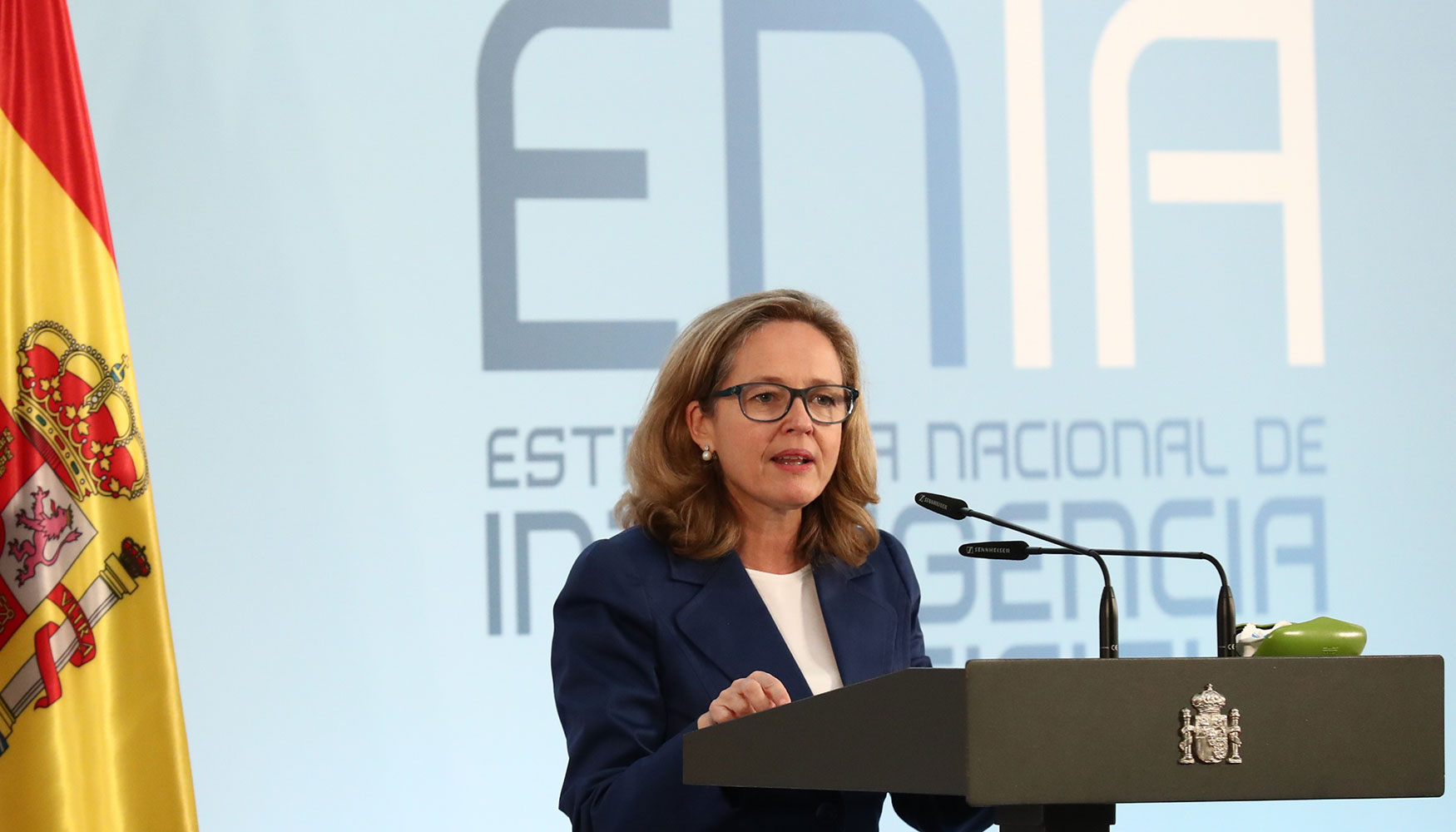 La vicepresidenta tercera y ministra de Asuntos Econmicos y Transformacin Digital, Nadia Calvio...