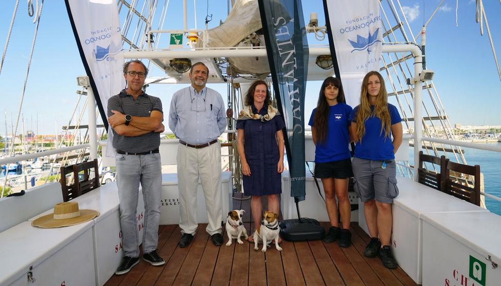 Paco Torner, Fernando Mart�n, Norah Fern�ndez-Cuesta, Lupe Garc�a y Elena Herrero durante la presentaci�n de la II Traves�a-2021...