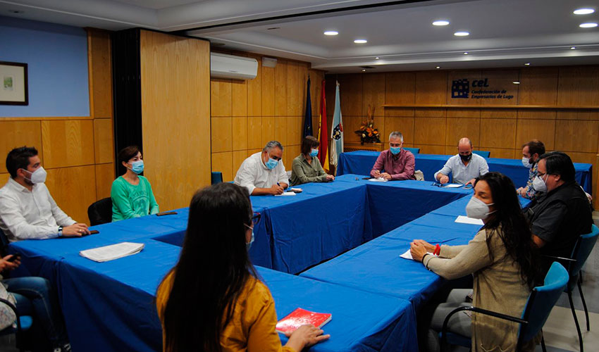 Reuni�n en la sede de la Confederaci�n de Empresarios de Lugo