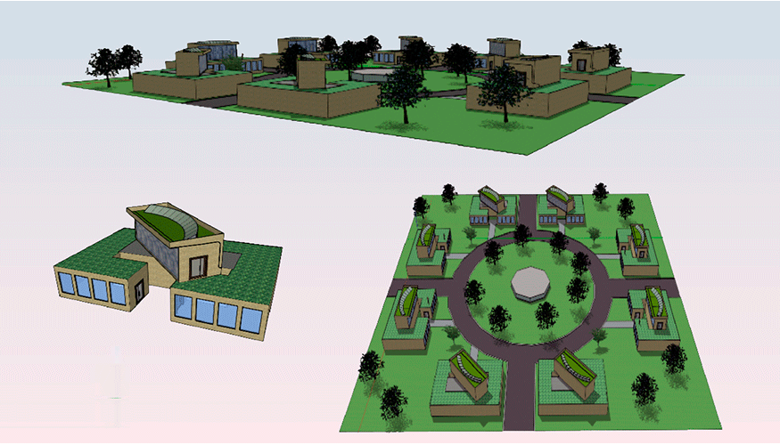 Chainlink Communities design by Nottingham Girls' Academy, the 14-16 winners in the Home of 2030 Young Persons' Design Challenge...