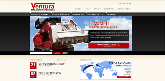 Nueva pgina web de Ventura Mquinas Forestales