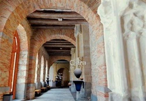 Se han creado escenarios 3D realistas del patio y portada principal, claustro y sala capitular de la sede del IE University de Segovia...