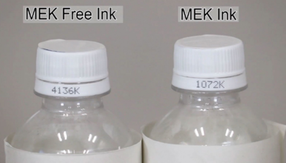 Comparacin tintas Hitachi libre de MEK vs base MEK