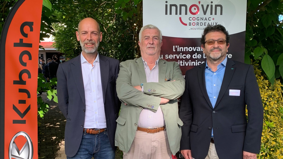 Gilles Brianceau, director de Innovin; Dominique Trion, presidente del cluster; y Herv Grard-Biard...