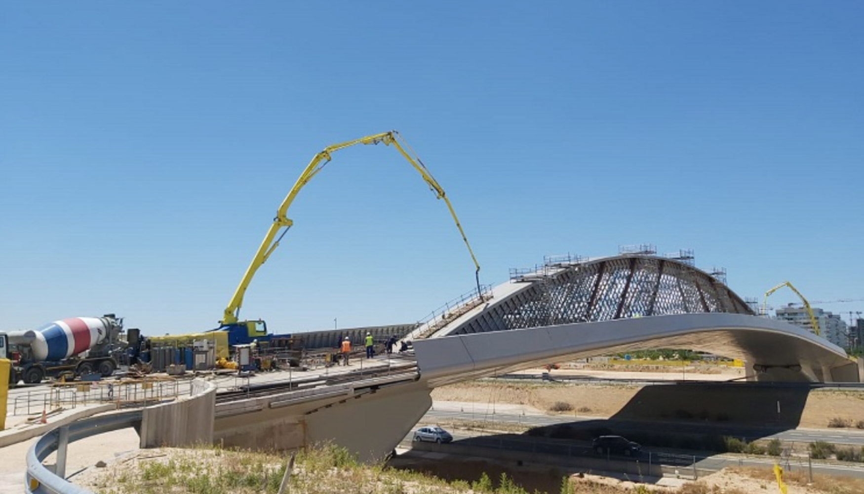 Obras de construccin del Puente de la Concordia