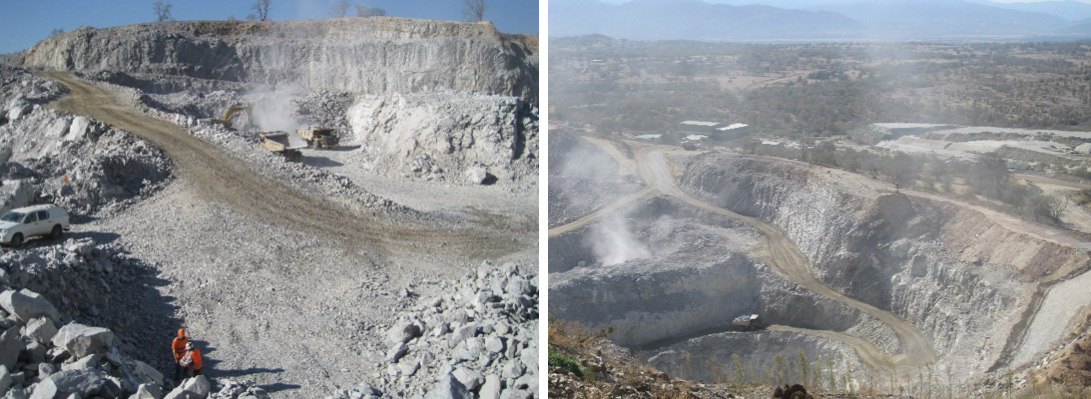 Figuras 13. Panormicas de las labores mineras de la mina Los Santos-Fuenterroble