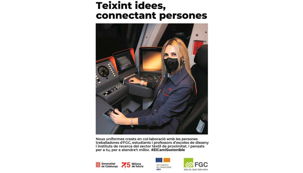 Cartel de la campaa Teixint idees, connectant persones para el diseo del nuevo uniforme