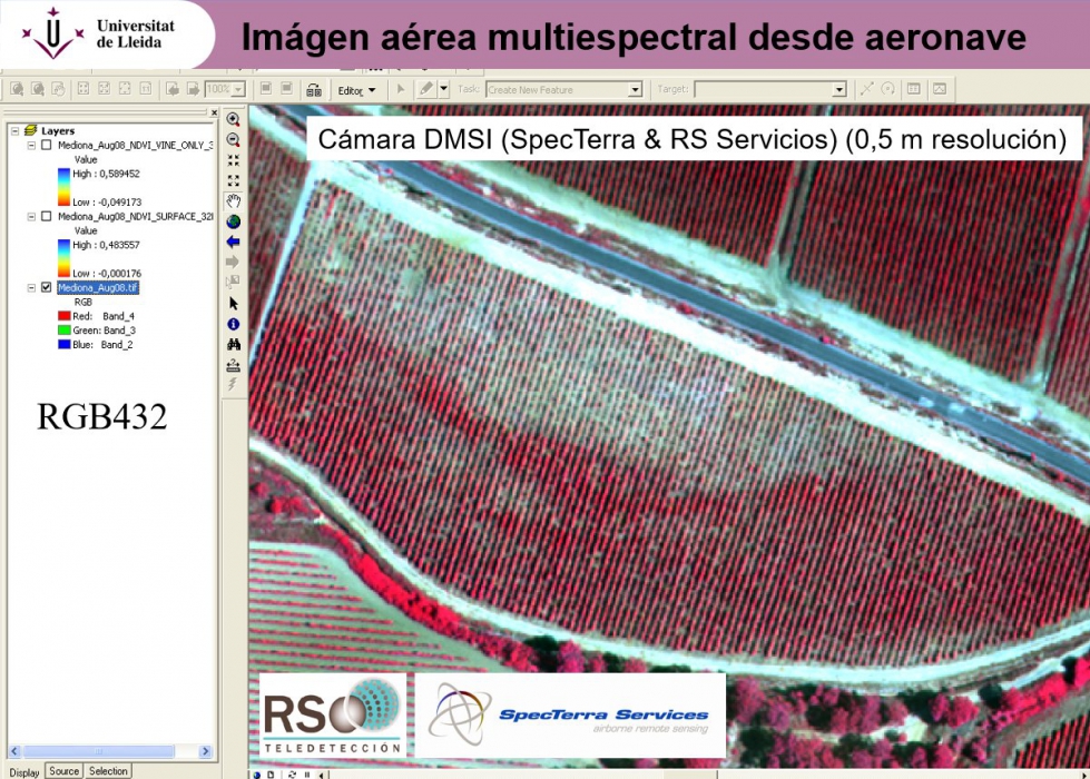 Viticultura de Precisin en Raimat: De las imgenes de satlite a las imgenes desde aeronave. Fuente: https://agricprecs115.blogspot...