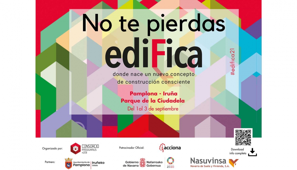 ediFica 21 abre sus puertas en la Ciudadela de Pamplona, del 1 al 3 de septiembre