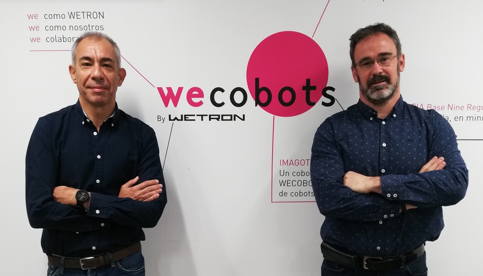 Alberto Hernando, director comercial de Wecobots (izquierda), y Oscar Orcajo, ingeniero y responsable de unidad de Wecobots...