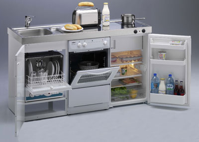 Los modelos de 160 incorporan horno, frigorfico y lavavajillas