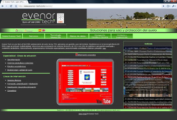 Imagen de la pgina web de Evenor-Tech