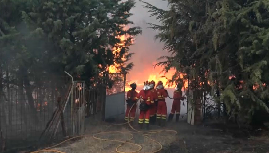 Incendio de vila. Imagen TVE